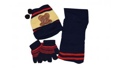 Детски комплект шал, шапка и ръкавички